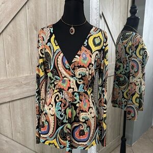 Lipstick Boutique Multicolor Paisley Blouse